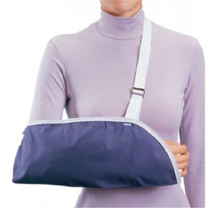 ProCareÂ® Deep Pocket Economy Blue / White Polyester / Cotton Arm Sling, Small<br>410174EA