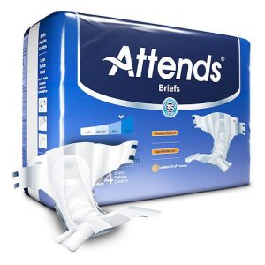 Attends Briefs, Adult, Large, Heavy Absorbency, Disposable