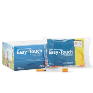 EasyTouch? 0.5 mL Insulin Syringe with Needle, 31 Gauge, 5/16 Inch Needle Length