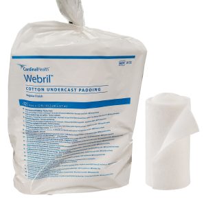 Webril Undercast Cotton Cast Padding, NonSterile, 4 Inch x 4 Yard