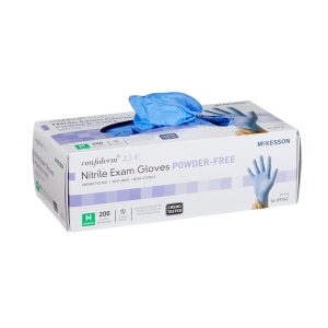 McKesson Confiderm? 3.5C Nitrile Exam Glove, Medium, Blue