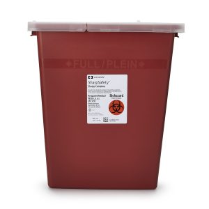 SharpSafety? Multi-purpose Sharps Container, 8 Gallon, 17? x 15? x 11 Inch