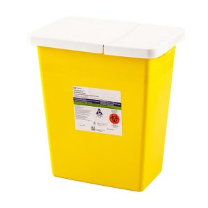 SharpSafety? Chemotherapy Waste Container, 8 Gallon, 17? x 15? x 11 Inch