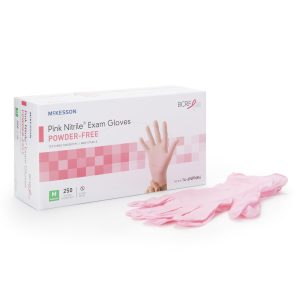 McKesson Pink Nitrile? Exam Glove, Medium, Pink