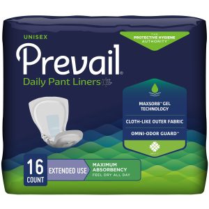 Prevail? Daily Pant Liners Moderate Absorbency Incontinence Liner, 28-Inch Length