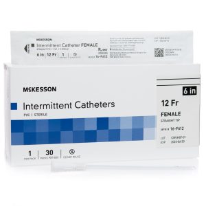 McKesson Urethral Catheter, 12 Fr., Female, Straight