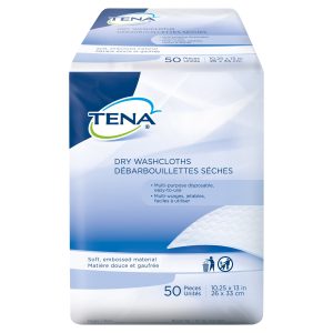 Tena? Dry Washcloths, 10-1/4 x 13 Inch