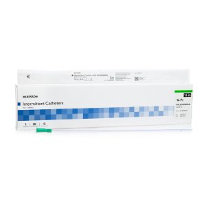 McKesson Male Urethral Catheter, 14 Fr, Coude Tip
