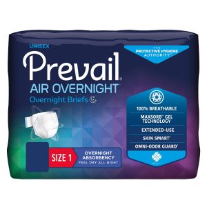 Prevail Air™ Overnight Briefs Overnight Absorbency, Size 1